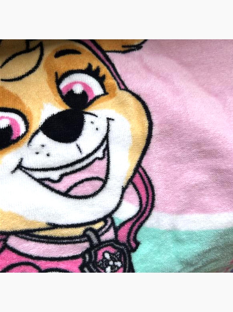 Bedrukte badcape van 100% katoen, paw patrol soleil Roze - Kiabi