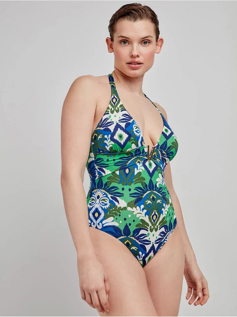 Bedrukte badpak zonder beugel Multicolor - Kiabi