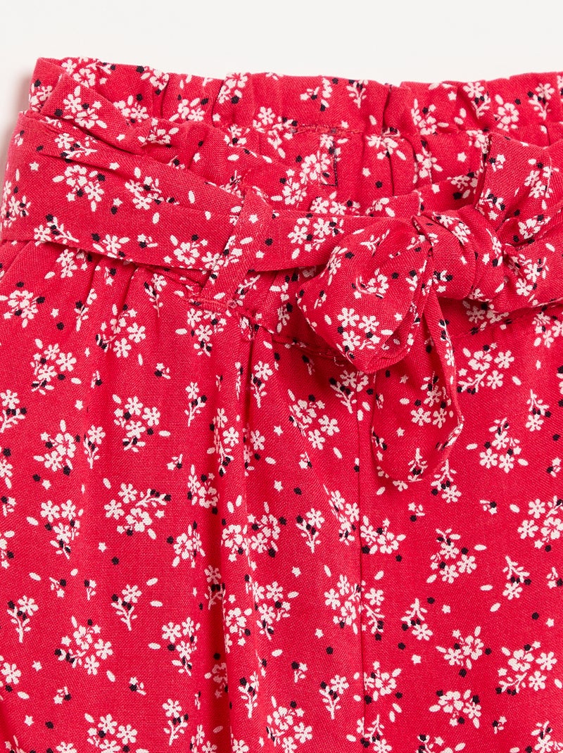 Bedrukte broek Rood - Kiabi