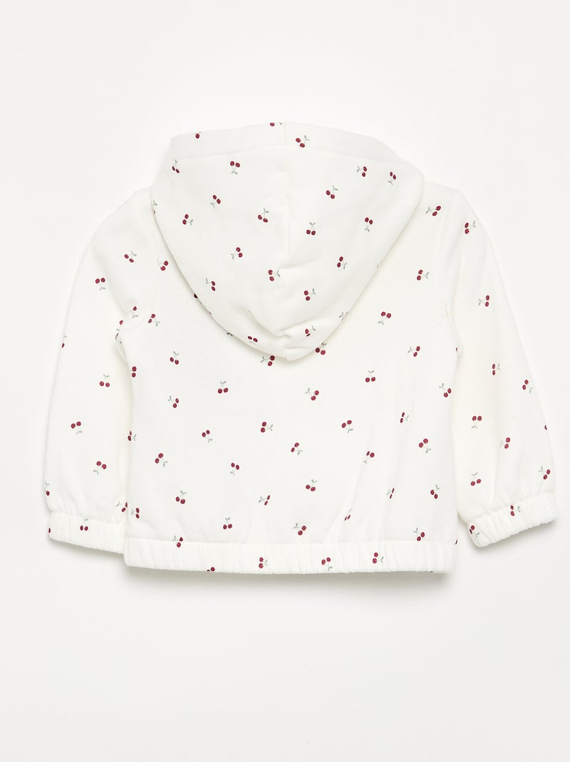 Bedrukte capuchonsweater Wit - Kiabi