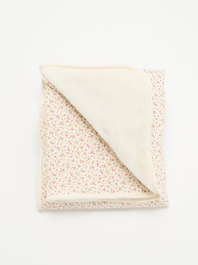 Bedrukte deken van fleece Rose - Kiabi