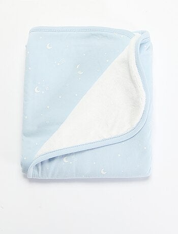 Bedrukte deken van jerseytricot en fleece