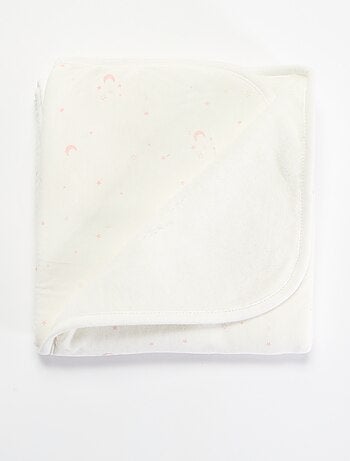 Bedrukte deken van jerseytricot en fleece