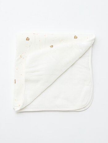 Bedrukte deken van jerseytricot en fleece