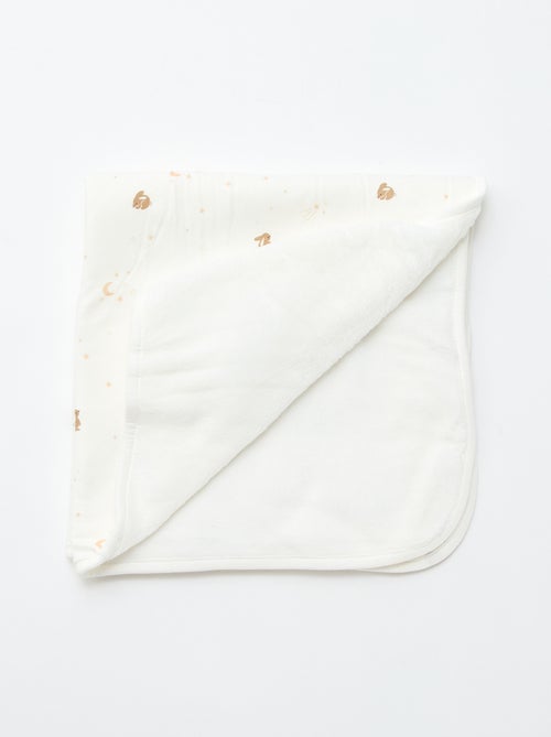 Bedrukte deken van jerseytricot en fleece - Kiabi