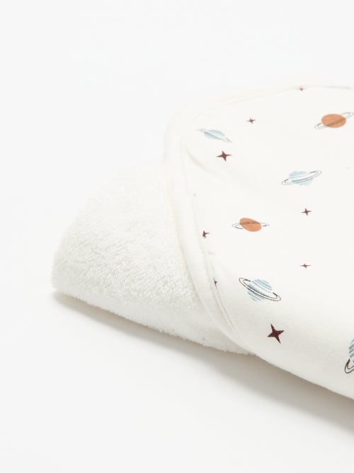 Bedrukte deken van katoenen jerseytricot en fleece - Kiabi Bedrukte deken van katoenen jerseytricot en fleece - Kiabi