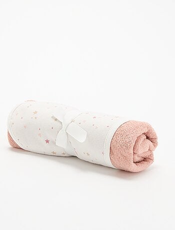 Bedrukte deken van katoenen jerseytricot en fleece