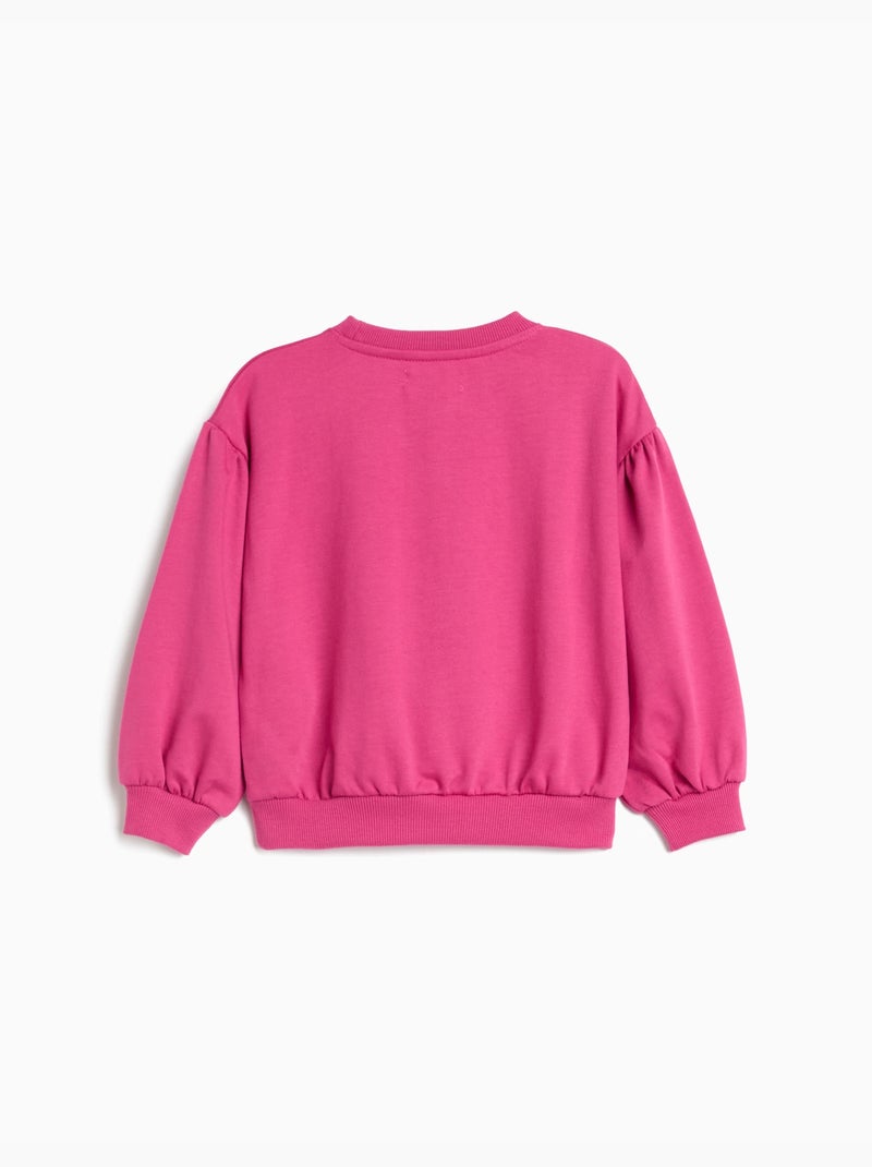Bedrukte fleece trui, mo fashion Roze - Kiabi