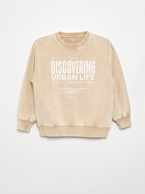 Bedrukte French Terry-sweater - Kiabi Bedrukte French Terry-sweater - Kiabi