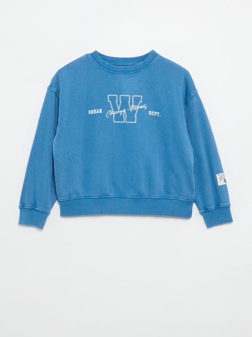 Bedrukte French Terry-sweater - Kiabi