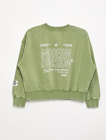Bedrukte French Terry-sweater