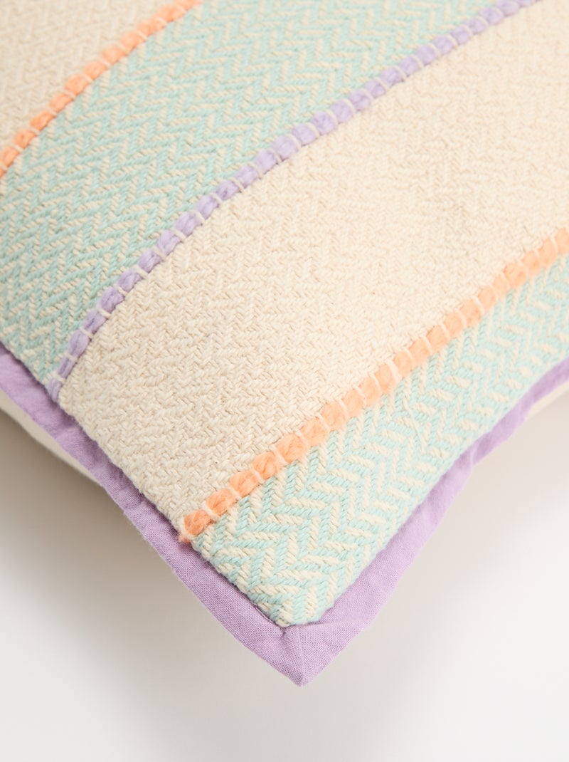 Bedrukte kussenhoes Paars - Kiabi