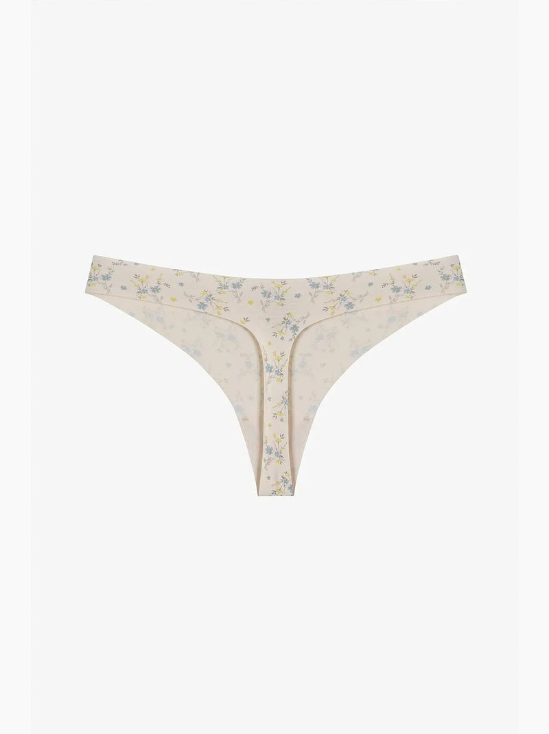 Bedrukte laser cut string penti Klei-beige - Kiabi