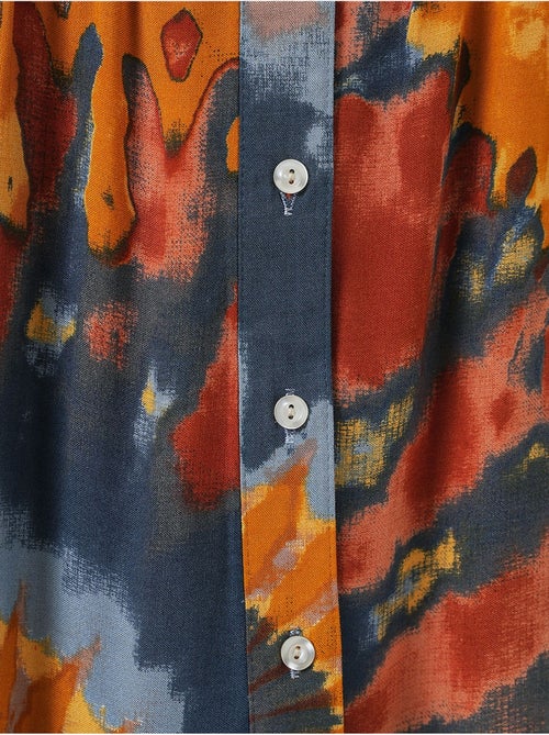 Bedrukte maxi-jurk met v-hals bdart - Kiabi Bedrukte maxi-jurk met v-hals bdart - Kiabi