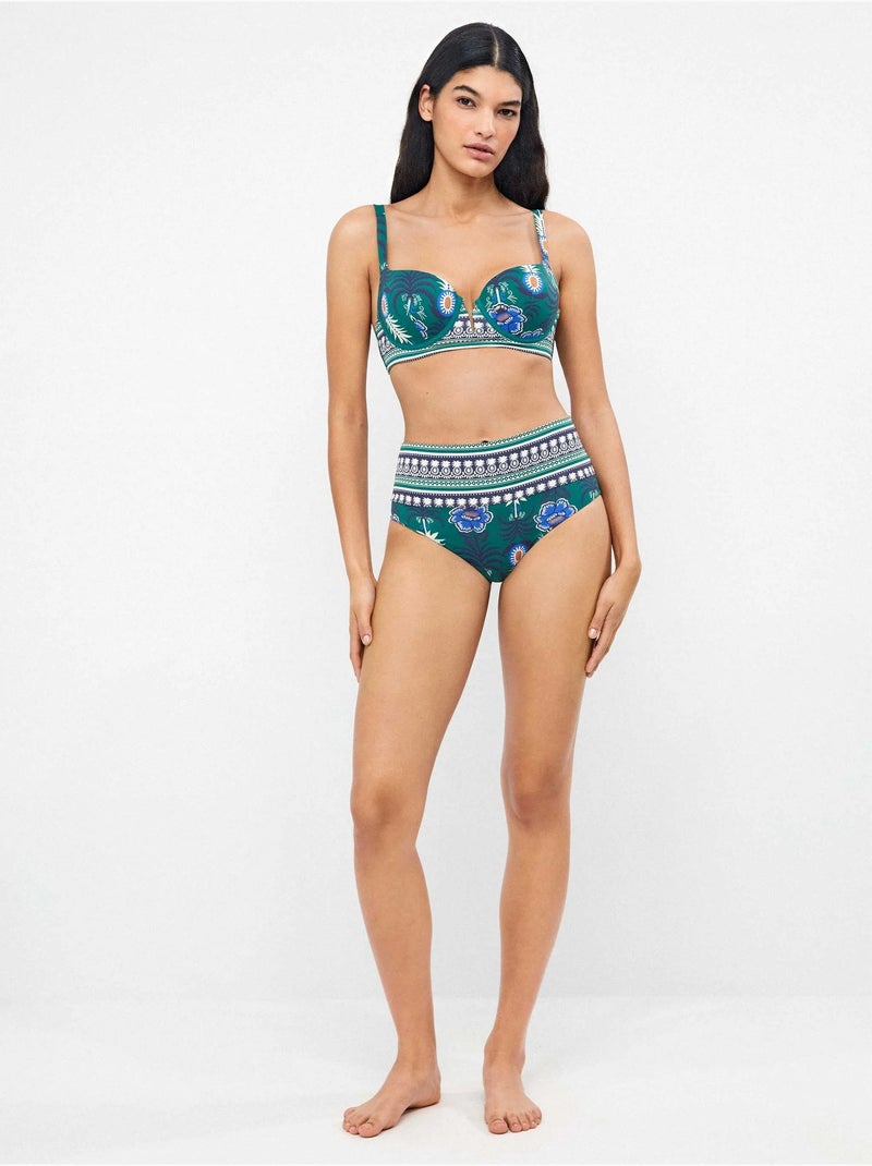 Bedrukte multipositie bikinibroekje Multicolor - Kiabi
