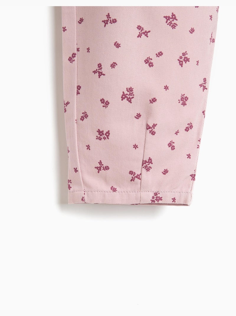 Bedrukte papieren zakbroek, mo fashion Roze - Kiabi