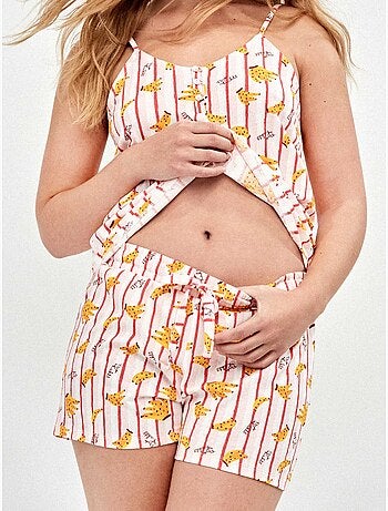 Bedrukte pyjama met fruit uit de frida collectie