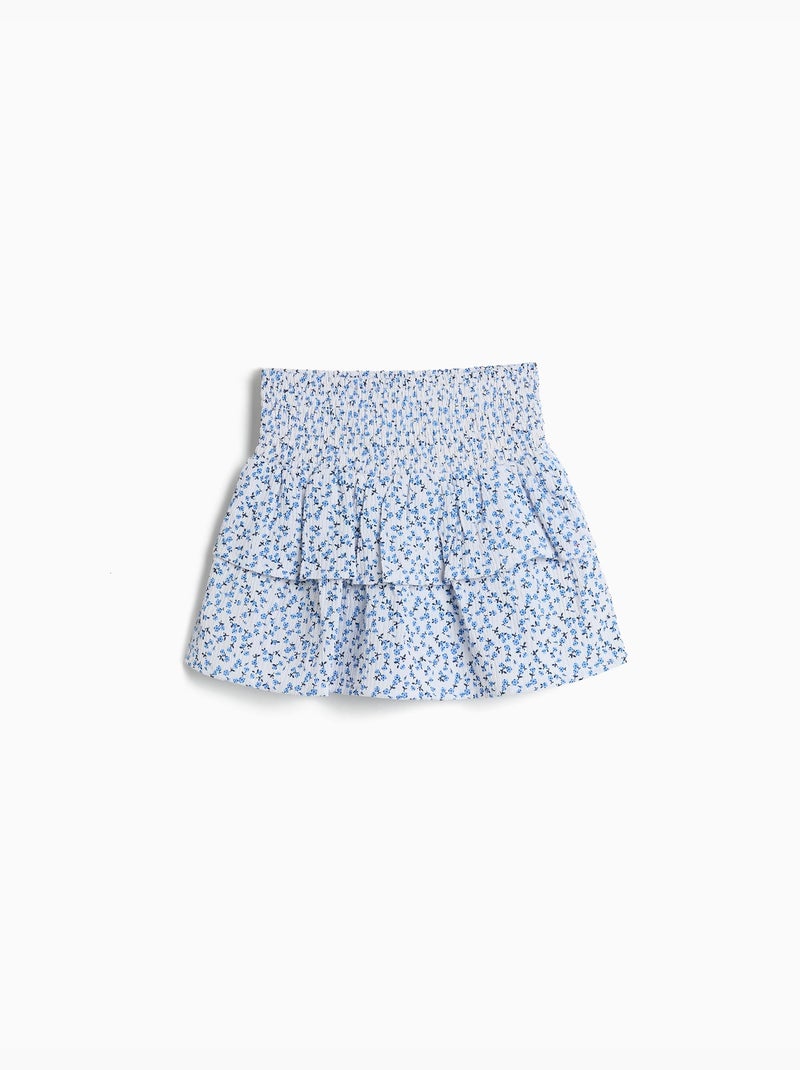 Bedrukte rok-korte broek, mo fashion Blauw - Kiabi