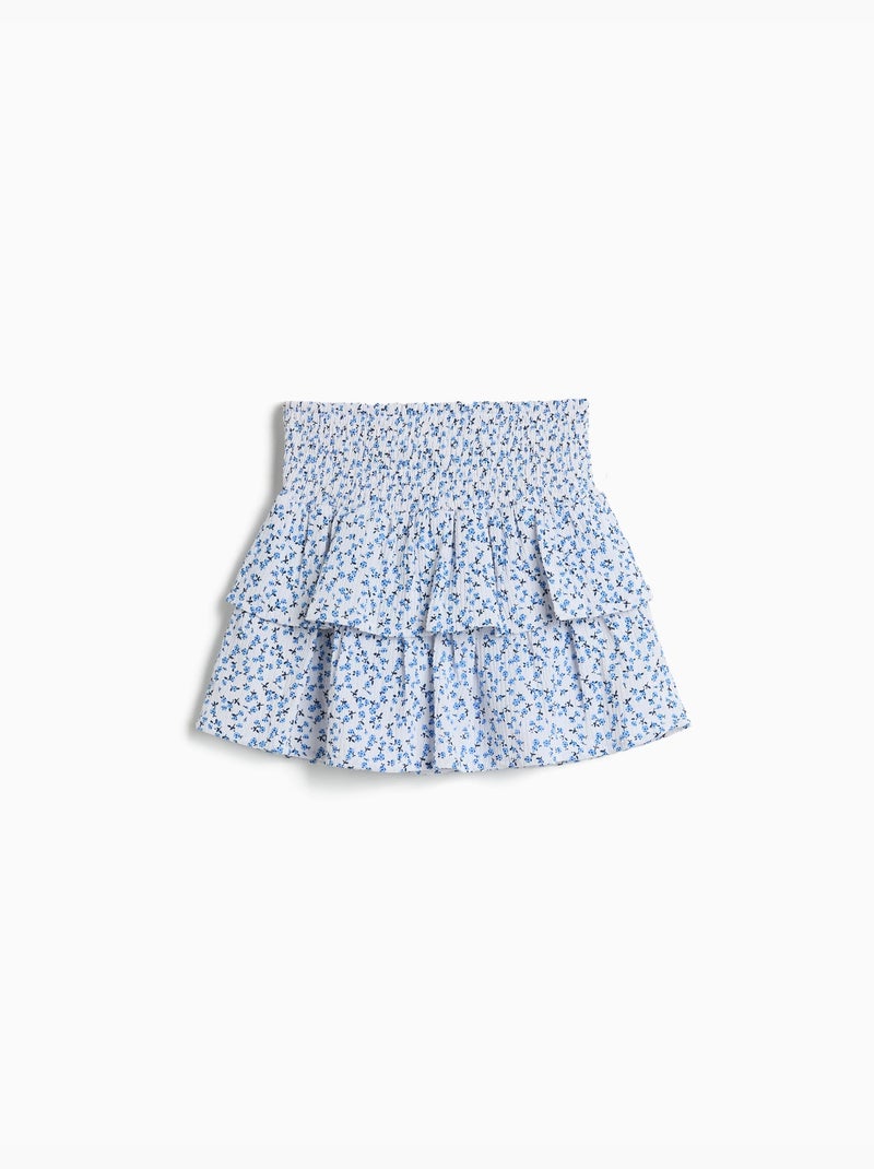 Bedrukte rok-korte broek, mo fashion Blauw - Kiabi