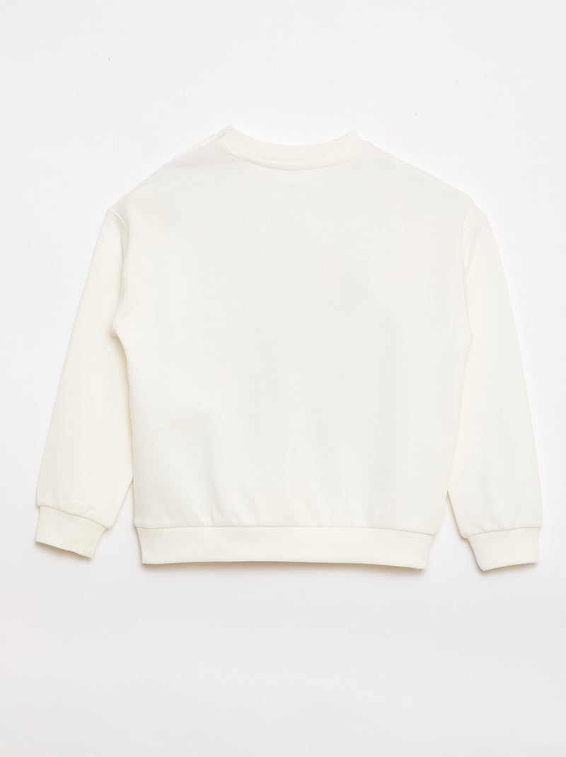 Bedrukte sweater - 'Minnie' 'Disney' - Makkelijk aan te trekken collectie Wit - Kiabi