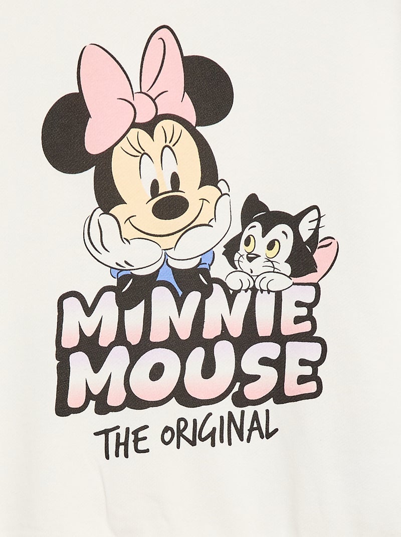 Bedrukte sweater - 'Minnie' 'Disney' - Makkelijk aan te trekken collectie Wit - Kiabi