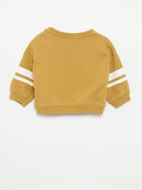 Bedrukte sweater met gestreepte lange mouwen - Kiabi