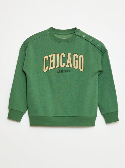 Bedrukte sweater met magnetische drukknoopjes - So Easy - Kiabi Bedrukte sweater met magnetische drukknoopjes - So Easy - Kiabi