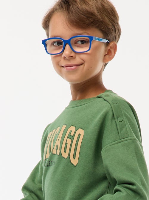 Bedrukte sweater met magnetische drukknoopjes - So Easy - Kiabi Bedrukte sweater met magnetische drukknoopjes - So Easy - Kiabi