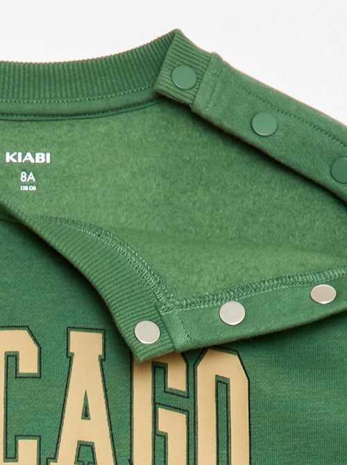 Bedrukte sweater met magnetische drukknoopjes - So Easy - Kiabi Bedrukte sweater met magnetische drukknoopjes - So Easy - Kiabi