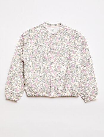 Bedrukte sweater met moltonlook - Makkelijk aan te trekken collectie