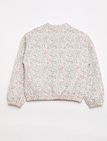 Bedrukte sweater met moltonlook - Makkelijk aan te trekken collectie