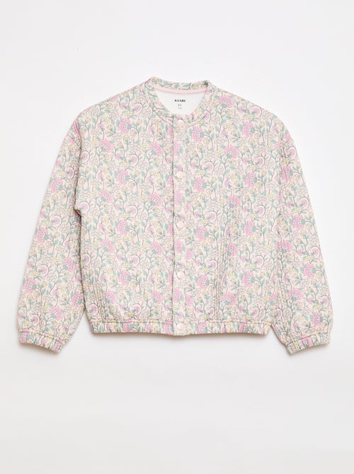 Bedrukte sweater met moltonlook - Makkelijk aan te trekken collectie - Kiabi