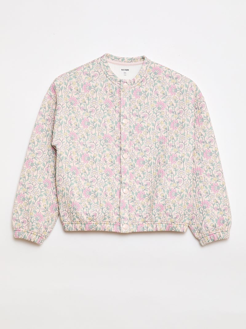 Bedrukte sweater met moltonlook - Makkelijk aan te trekken collectie Rose - Kiabi