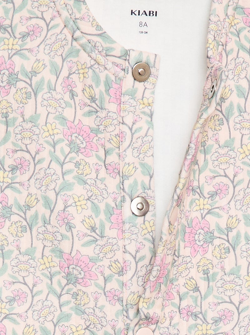 Bedrukte sweater met moltonlook - Makkelijk aan te trekken collectie Rose - Kiabi