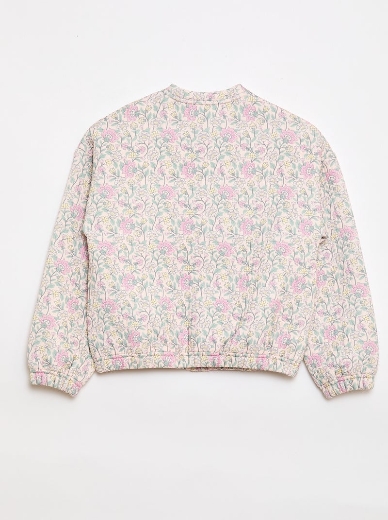 Bedrukte sweater met moltonlook - Makkelijk aan te trekken collectie Rose - Kiabi