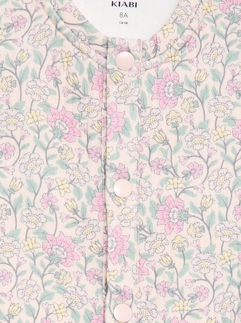 Bedrukte sweater met moltonlook - Makkelijk aan te trekken collectie Rose - Kiabi