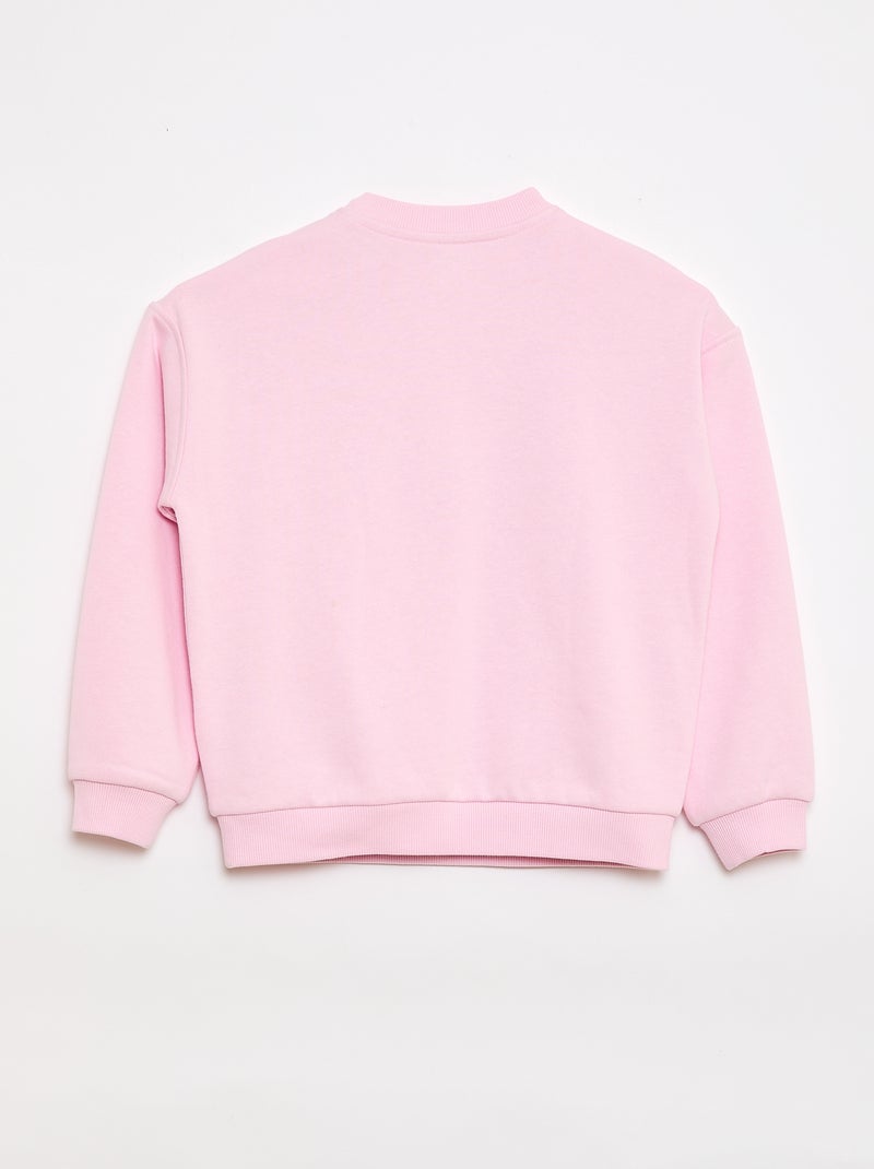 Bedrukte sweater van lichte molton - Makkelijk aan te trekken collectie Rose - Kiabi