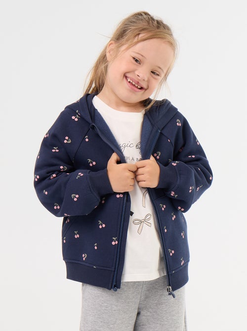 Bedrukte sweater van molleton - gemakkelijk aan te trekken collectie - Kiabi