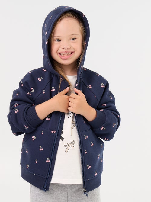 Bedrukte sweater van molleton - gemakkelijk aan te trekken collectie - Kiabi