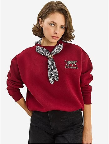Bedrukte sweatshirt met ronde hals lucci