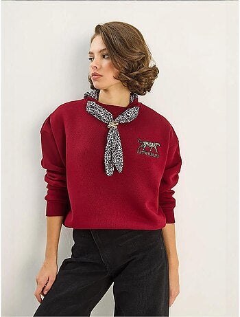 Bedrukte sweatshirt met ronde hals lucci