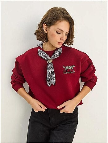 Bedrukte sweatshirt met ronde hals lucci