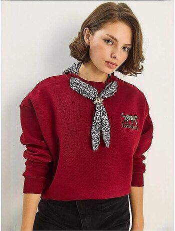 Bedrukte sweatshirt met ronde hals lucci
