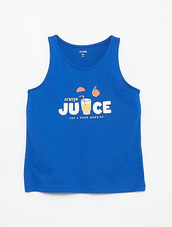 Bedrukte top met ronde hals