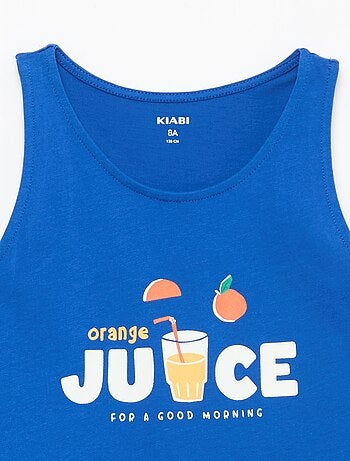 Bedrukte top met ronde hals