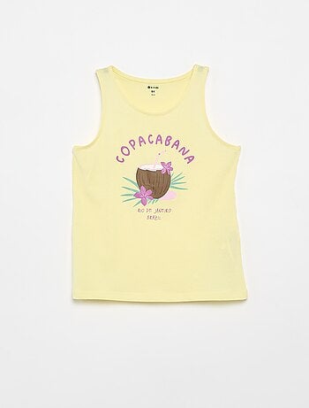 Bedrukte top met ronde hals