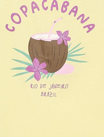 Bedrukte top met ronde hals