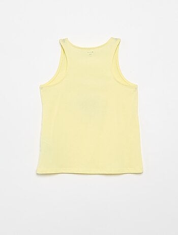 Bedrukte top met ronde hals