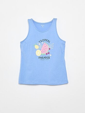 Bedrukte top met ronde hals