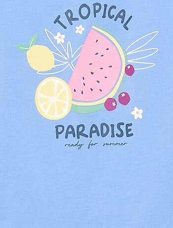 Bedrukte top met ronde hals